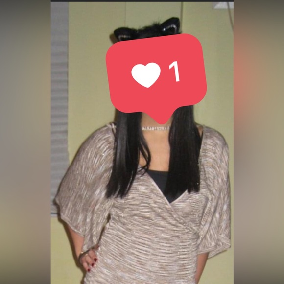 Le Croix Metallic Striped Ruched Dress - Picture 4 of 6